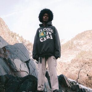 LONELY GHOST “it’s cool to care” Hoodie